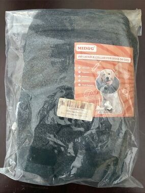Midog Inflatable Recovery Collar for Dogs - gray xl